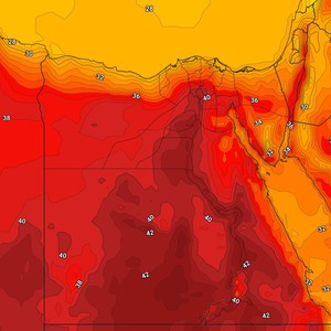 مصر  | على الرغم من ابتعاد التأثير المباشر للقبة الحرارية استمرار الطقس الحار في مختلف المناطق الأيام القادمة