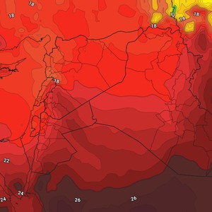 العراق - نهاية الأسبوع | تباين على درجات الحرارة وامطار رعدية مُتوقعة على المناطق الشمالية 