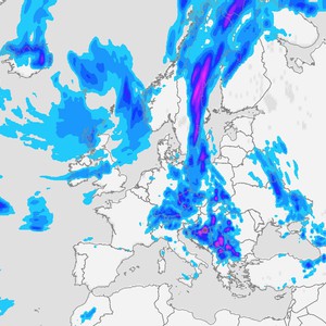 After the severe drought .. very heavy rains are the prominent feature in many countries of the European continent in the coming days