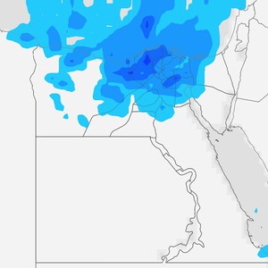 مصر | حالة من عدم الاستقرار الجوي الإثنين وامتداد مُنخفض جوي مُترافق بكُتلة هوائية أقل حرارة الثلاثاء والأربعاء يجلب الأمطار نحو العديد من المناطق