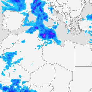 المغرب العربي | اشتداد الحالة الماطرة وتركز زخمها على تونس يوم الإثنين