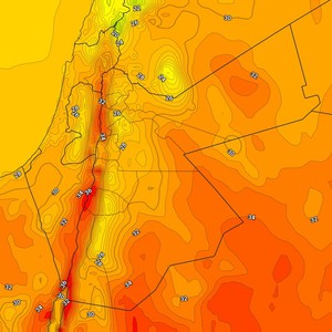 الأردن | درجات الحرارة أقل من مُعدلاتها السبت مع ظهور السُحب المُنخفضة
