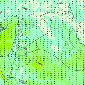الأردن: تعمق منخفض البحر الأحمر الأربعاء والخميس يجلب معه رياحاً نشطة و أتربةً مُثارة