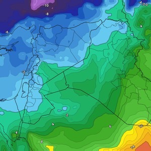 سوريا | منخفض جوي عالي الفعالية مترافق مع كتلة هوائية شديدة البرودة ومتبوع بموجة واسعة من الصقيع و الجليد
