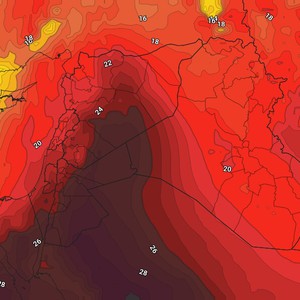 الأردن | منخفض جوي خماسيني يترافق بالطقس الحار والمغبر الاثنين ويُتبع بانحفاض ملموس على درجات الحرارة   