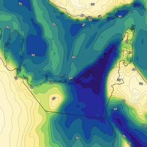 الإمارات - المركز الوطني | استمرار فرص تشكل الضباب الأيام القادمة مع ارتفاع على درجات الحرارة