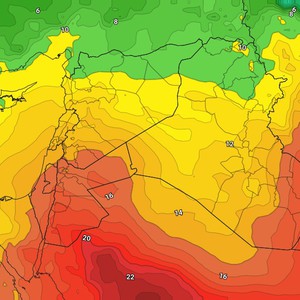 الأردن | المملكة تتأثر بامتداد مُنخفض البحر الأحمر نهاية الأسبوع وعودة مُرتقبة للرياح الشرقية المُثيرة للغُبار