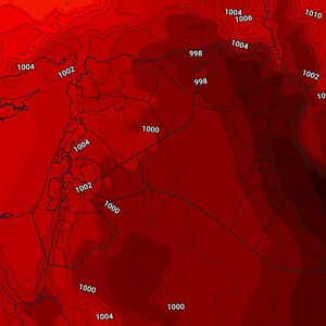 الأردن | بدء تأثر المملكة بالكتلة الهوائية الحارة الاثنين   