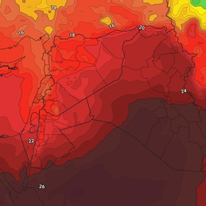 الأردن | انخفاض مُتوقع على  درجات الحرارة يومي الأربعاء والخميس . التفاصيل