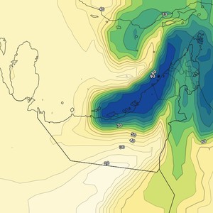 الإمارات - المركز الوطني | فرصة للامطار على بعض المناطق مع نشاط للرياح الأيام القادمة 