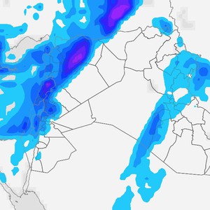 الأمطار تبدأ شمال البلاد بعد ظهر الأربعاء قبل أن تشتد وتشمل أغلب مناطق البلاد ليلاً 