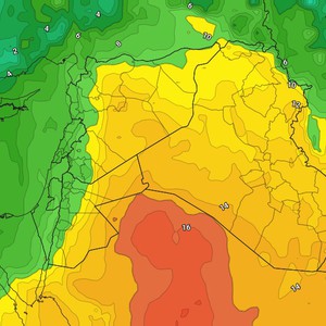 الأردن | انخفاض تدريجي على درجات إعتباراً من الثلاثاء وفرصة لزخات من الأمطار في النصف الثاني من الأسبوع 