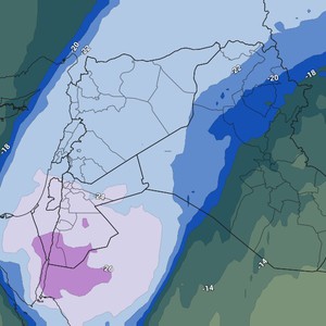 الأردن | حالة من عدم استقرار جوي تؤثر تدريجياً على المملكة السبت وزخات امطار رعدية في هذه المناطق