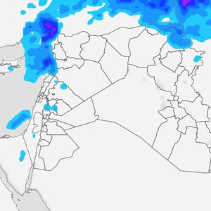 سوريا ولبنان: امتداد منخفض جوي في طبقات الجو العليا و زخات من الأمطار على هذه المناطق