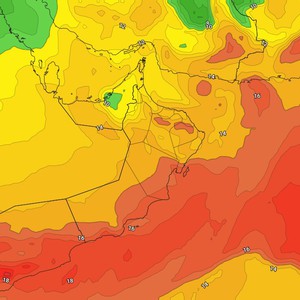 عُمان | كتلة هوائية أقل حرارة تؤثر على السلطنة وتترافق مع زخات أمطار تتركز على جبال الحجر