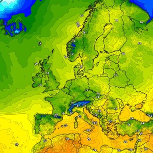 كتلة هوائية باردة تؤثر على غرب أوروبا بينما تشتد الحرارة في بلاد الشام