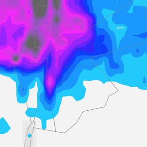 منخفض الخير مُرفق بكميات وفيرة من الأمطار تصل إلى 100 ملم في بعض المناطق