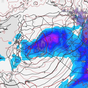 العراق | مُنخفض جوي وكتلة هوائية باردة جداً يجلب الأمطار للعديد من المناطق وفُرص لزخات ثلجية على صحراء الرطبة