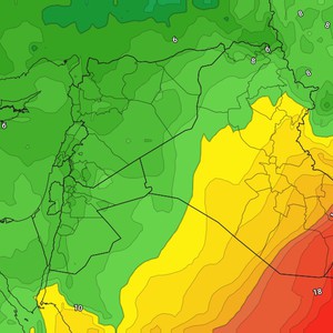 الأردن | بداية أسبوع مُستقرة تُتبع بانخفاض ملحوظ على درجات الحرارة وزخات من الأمطار تتركز في المناطق الشمالية مُنتصف الأسبوع