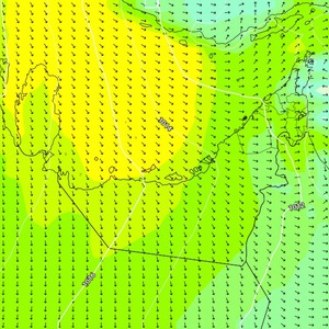 Emirates - The National Center | Dust-laden winds will reduce horizontal visibility from Wednesday