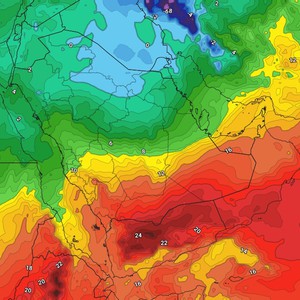 النشرة الأسبوعية للكويت | رياح قطبية شديدة البرودة تندفع نحو الدولة إعتباراً من ليل الإثنين/الثلاثاء  