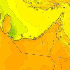 الإمارات - المركز الوطني | تراجع تأثير الرياح الشمالية الغربية وارتفاع متوقع على درجات الحرارة الأيام القادمة 