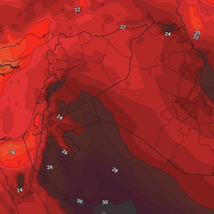الأردن | كتلة هوائية ذات درجات حرارة أدفأ من المُعتاد تؤثر على المملكة وتنبيه من الفوارق الحرارية الكبيرة
