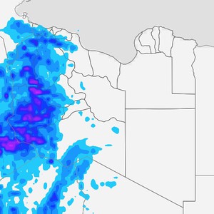 من بعد مصر ليبيا تتأثر بأمطار رعدية غزيرة وتساقط البرد و مناطق معرضة لتشكل السيول