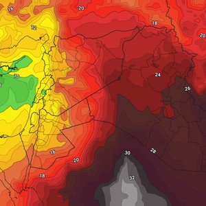 العراق - نهاية الأسبوع | أجواء مُرهقة الجمعة وتراجع تأثيرات الكتلة الهوائية الحارة السبت تزامناً مع هبوب رياح مُثيرة للأتربة والغُبار  