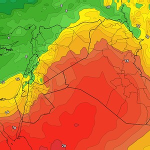 النشرة الأسبوعية للكويت | تباين على درجات الحرارة مع نشاط للرياح الشمالية الغربية المُثيرة للأتربة 