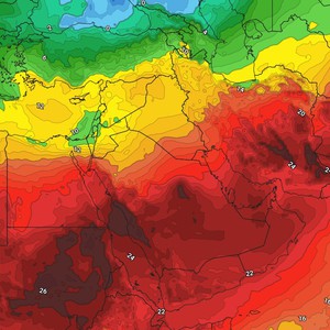 الخليج العربي | رياح أكثر برودة من المُعتاد نحو شمال السعودية وأمواج مضطربة وغُبار على بقية المناطق      