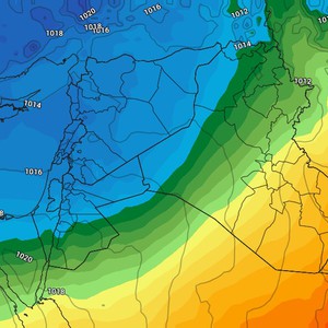 الأردن | مُنخفض جوي مُترافق بكتلة هوائية شديدة البرودة قطبية المنشأ يجلب الأمطار وزخات الثلوج إعتباراً من الأربعاء  