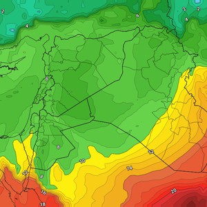 الأردن | كتلة هوائية خريفية ذات برودة نسبية تترافق بانخفاض إضافي على درجات الحرارة اعتباراً من الاثنين