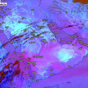 العاصفة الرملية "مظلمة" تصل بحر العرب والهند