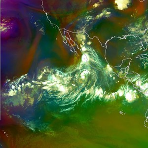 رصد منخفضين استوائيين على مقربة من بعضهما البعض فوق مياه المحيط الهادي