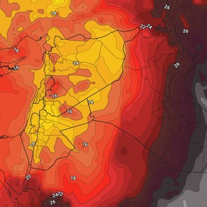 الأردن | مؤشرات على كتلة هوائية مُعتدلة تجلب المزيد من الانخفاض على درجات الحرارة مُنتصف الأسبوع   
