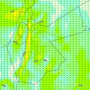 الأردن | رياح شرقية نشطة السرعة باردة وجافة مصاحبة لإمتداد المرتفع السيبيري 