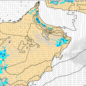 استمرار نشاط التكونات المحلية على جبال الحجر وجنوب شرق الامارات ومرتفعات اليمن والسعودية