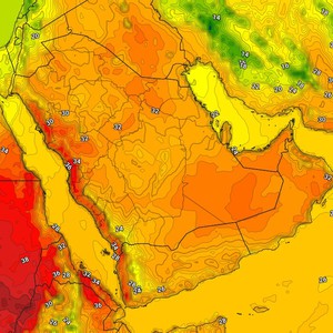 ارتفاعات متتالية على درجات الحرارة وفرص الأمطار تتركز على هذه المناطق الأيام القادمة