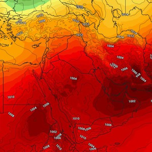 Arabian Gulf | Hot weather and high chances of dust again, especially on Saudi Arabia and Kuwait