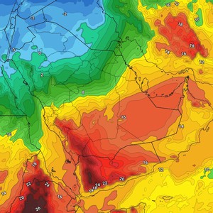 الخليج العربي | تباين على درجات الحرارة في عموم الدول واستمرار انسياب رياح باردة لشمال السعودية الأيام القادمة.التفاصيل  