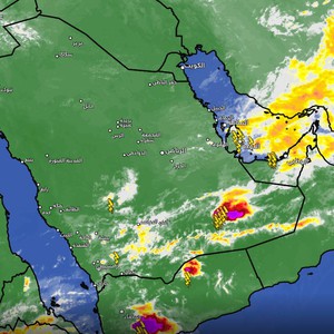 تحديث 10:00 ليلا | استمرار السحب الرعدية على عدد من مناطق المملكة خلال الساعات المقبلة 