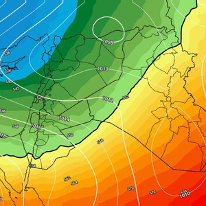الأردن | تفاصيل منخفض جوي من الدرجة الثانية قابل للتطور تحت المُراقبة نهاية الأسبوع الحالي