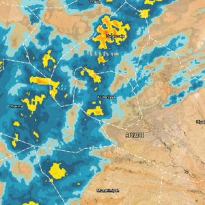 تحديث 9:10م | تزايد فرص الأمطار في العاصمة الرياض خلال الساعات القليلة القادمة 