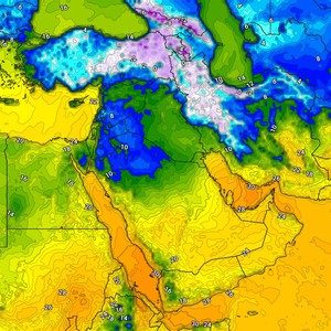 الكتلة الهوائية الأبرد منذ عدة أشهر تستقر فوق بادية الشام وتتسبب بانخفاض ملموس على درجات الحرارة خاصة الليلية