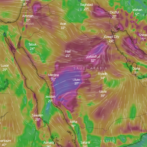 السعودية | تنبيه من رياح قوية تثير الأتربة والغبار في مناطق واسعة يوم السبت 