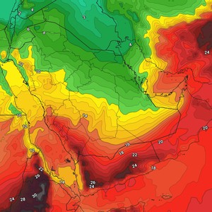Arabian Gulf | Multiple weather fluctuations await the countries of the Arabian Peninsula, and the chances of sandstorms increase after the middle of the week