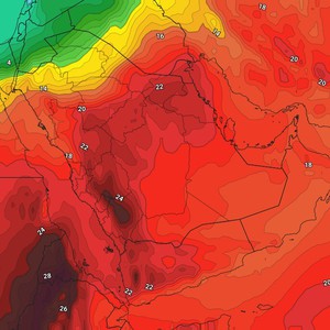 النشرة الأسبوعية للكويت | ارتفاع على درجات الحرارة إعتباراً من الاثنين ومؤشرات على كتلة هوائية ذات درجات حرارة ادفأ من المُعتاد