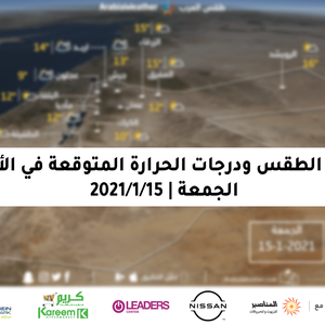 حالة الطقس ودرجات الحرارة المتوقعة في الأردن يوم الجمعة 15-1-2021
