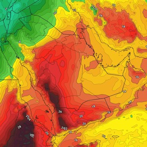 النشرة الأسبوعية للكويت | ارتفاع على درجات الحرارة مع هبوب رياح نشطة في بعض الفترات 